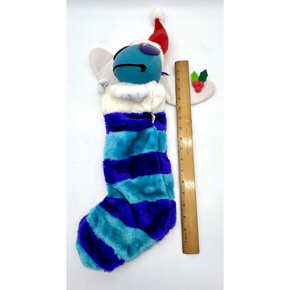 Vintage Hugo Charlotte Hornets Christmas Stocking NBA Purple Blue Plush 3D - Picture 8 of 9